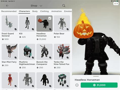 Customize your avatar with the Headless Horseman and millions of other items. Mix & match this bundle with other items to create an avatar that is unique to you! 